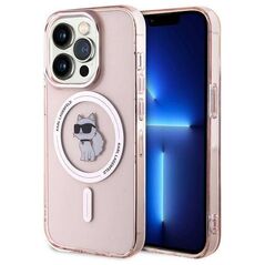 Original Case IPHONE 14 PRO Karl Lagerfeld Hardcase IML Choupette MagSafe (KLHMP14LHFCCNOP) pink 3666339162498