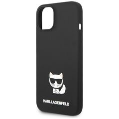 Karl Lagerfeld Liquid Silicone Choupette Apple iPhone 14 Plus (6.7) hátlapvédő tok fekete (KLHCP14MSLCTBK) 3666339076566