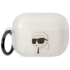 Karl Lagerfeld 3D Logo NFT Karl Head TPU Apple Airpods Pro 2 szilikon tok fehér (KLAP2HNIKTCT) 3666339099299