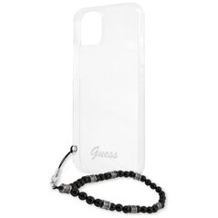 Guess Apple iPhone 13 Mini (5.4) PC Script and Black Pearls hátlapvédő tok átlátszó (GUHCP13SKPSBK) 3666339025199