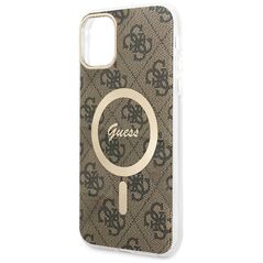 Guess 4G IML MagSafe Apple iPhone 11 (6.1) 2019 hátlapvédő tok barna (GUHMN61H4STW) 3666339126841