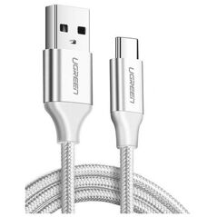 Nickel-plated USB-C cable QC3.0 UGREEN 2m (white) 6957303861330