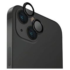 Tempered Glass for Camera APPLE IPHONE 15 / 15 PLUS UNIQ Optix Aluminium Camera Lens Protector z Aplikatorem czarny 8886463686089