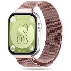 Strap for HUAWEI WATCH FIT 3 Tech-Protect Milaneseband gold & pink 5906302310487