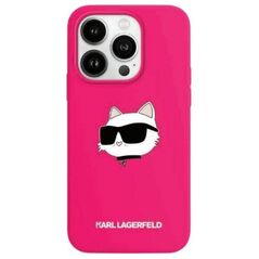 Original Case IPHONE 15 PLUS / 14 PLUS Karl Lagerfeld Hardcase IML Crossbody Monogram Karl & Choupette Head MagSafe (KLHMP15MSCHPPLF) pink 3666339257415
