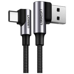 Angle cable USB to USB-C UGREEN US176, 3A, 2m (black) 6957303828579