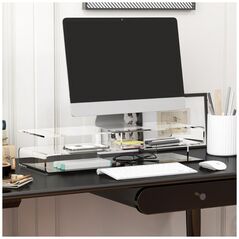 Homcom Ακρυλική Βάση Οθόνης Υπολογιστή 57x19x11.5 (923-051V00CR) (HOM923-051V00CR) έως 12 άτοκες Δόσεις