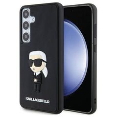Original Case SAMSUNG GALAXY S24 Karl Lagerfeld Hardcase 3D Rubber Ikonik (KLHCS24S3DRKINK) black 3666339241995