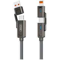 XO cabel NB275 4w1 USB-C - Lightning + USB + USB-C 60W 1,0m szary 6920680857777