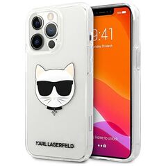Original Case IPHONE 13 PRO MAX 6,7" Karl Lagerfeld Hardcase Choupette Head KLHCP13XCTR transparent 3666339027964
