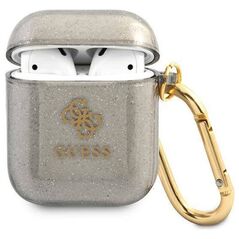Case APPLE AIRPODS Guess Glitter Collection (GUA2UCG4GK) black 3666339009847