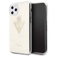 Original Case IPHONE 11 PRO Guess Hard Case Glitter Triangle (GUHCN58SGTLGO) gold 3700740461426