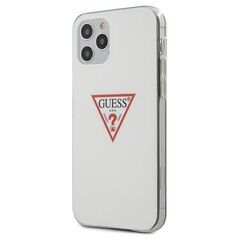 Original Case IPHONE 12 / 12 PRO Guess Hardcase Triangle Collection (GUHCP12MPCUCTLWH) white 3700740481912