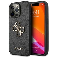 Original Case IPHONE 13 PRO Guess Hardcase 4G Big Metal Logo (GUHCP13L4GMGGR) gray 3666339024819