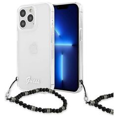 Original Case IPHONE 13 PRO Guess Hardcase Black Pearl (GUHCP13LKPSBK) transparent 3666339025212