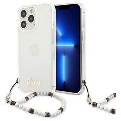 Original Case IPHONE 13 PRO Guess Hardcase White Pearl (GUHCP13LKPSWH) transparent 3666339025250