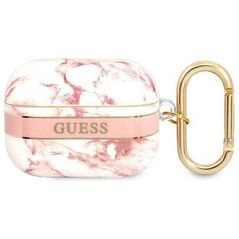 Case APPLE AIRPODS PRO Guess AirPods Marble Strap Collection (GUAPHCHMAP) pink 3666339047207