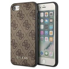 Original Case IPHONE SE 2022 / SE 2020 / 7 / 8 Guess Hard Case 4G Metal Gold Logo (GUHCI8G4GFBR) brown 3700740493953