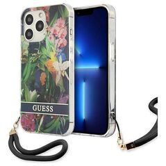 Case IPHONE 13 PRO MAX Guess Hardcase Flower Strap (GUHCP13XHFLSB) blue 3666339040468