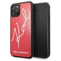 Original Case IPHONE 11 PRO Karl Lagerfeld Hard Case Signature Glitter (KLHCN58DLKSRE) red 3700740467565