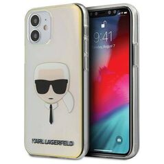 Original Case IPHONE 12 MINI Karl Lagerfeld Multicolor Hardcase Iridescent Karl`s Head (KLHCP12SPCKHML) multicolored 3700740482926