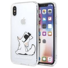 Original Case IPHONE X / XS Karl Lagerfeld Hardcase Choupette Fun (KLHCPXCFNRC) transparent 3700740435984