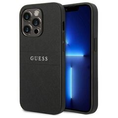 Original Case IPHONE 14 PRO Guess Saffiano Strap black 3666339088606