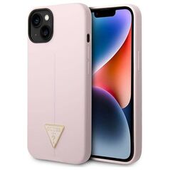 Case IPHONE 14 PLUS Guess Hardcase Silicone Triangle purple 3666339065973
