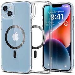 Case IPHONE 14 PLUS Spigen Ultra Hybrid Mag MagSafe Carbon Fibre transparent 8809811864175