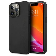 Case IPHONE 14 PRO MAX Mercedes AMG Hardcase Leather Hot Stamped (AMHCP14XDOLBK) black 3666339071332