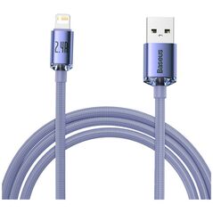 Baseus Crystal Shine cable USB to Lightning, 2.4A, 2m (purple) 6932172602734