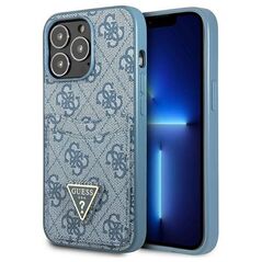 Case IPHONE 13 PRO Guess Hardcase 4G Triangle Logo Cardslot (GUHCP13LP4TPB) blue 3666339047788