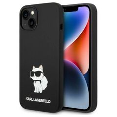Case IPHONE 14 PLUS Karl Lagerfeld Hardcase Silicone Choupette (KLHCP14MSNCHBCK) black 3666339086732