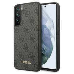 Original Case SAMSUNG GALAXY S23 Guess Hard Case 4G Metal Gold Logo (GUHCS23SG4GFGR) gray 3666339116958