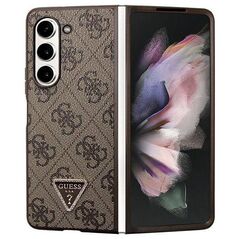 Original Case SAMSUNG GALAXY Z FOLD 5 Guess Hardcase Leather 4G Triangle Strass (GUHCZFD5P4TDPW) brown 3666339173920