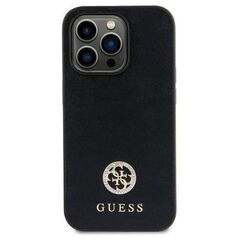 Original Case APPLE IPHONE 15 Guess Hardcase Strass Metal Logo (GUHCP15SPS4DGPK) black 3666339150723
