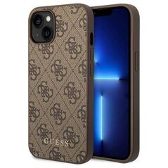 Original Case APPLE IPHONE 15 PLUS Guess Hard Case 4G Metal Gold Logo (GUHCP15MG4GFBR) brown 3666339171711