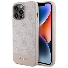 Original Case IPHONE 14 PRO Guess Hard Case 4G Stripe Collection (GUHCP14LG4GLPI) pink 3666339218966