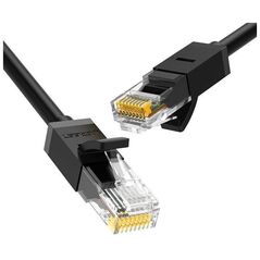 UGREEN NW102 Ethernet RJ45 Rounded Network Cable, Cat.6, UTP, 15m (Black) 6957303821655