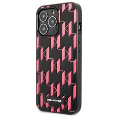 Karl Lagerfeld case for iPhone 13 Pro Max 6,7&quot; KLHCP13XMNMP1P black hard case Monogram and plaque 3666339049195