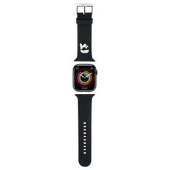 Strap for APPLE WATCH 4 / 5 / 6 / 7 / 8 / SE / ULTRA (42 / 44 / 45 / 49 MM) Karl Lagerfeld Strap 3D Rubber Karl Head (KLAWLSLKNK) black 3666339127381