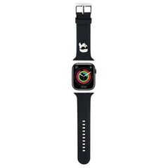 Strap for APPLE WATCH 4 / 5 / 6 / 7 / 8 / SE (38 / 40 / 41 MM) Karl Lagerfeld Strap 3D Rubber Karl Head (KLAWMSLKNK) black 3666339127374