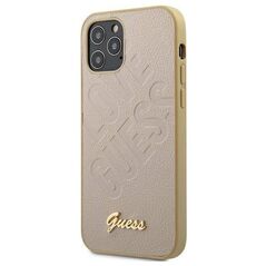 Original Case IPHONE 12 MINI Guess Hardcase Iridescent Love Script Gold Logo (GUHCP12SPUILGLG) gold 3700740480700