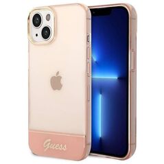 Original Case IPHONE 14 PLUS Guess Hardcase Translucent pink 3666339088354