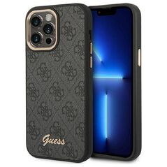Original Case IPHONE 14 PRO MAX Guess Hard Case 4G Vintage Gold Logo (GUHCP14XHG4SHK) black 3666339065232