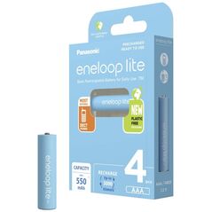 Panasonic Eneloop Lite Επαναφορτιζόμενες Μπαταρίες AAA Ni-MH 550mAh 1.2V 4τμχ (8214261) (PAN8214261) έως 12 άτοκες Δόσεις