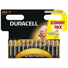 Duracell Αλκαλικές Μπαταρίες AAA 1.5V 12τμχ (DRAAALR03)(DURDRAAALR03) έως 12 άτοκες Δόσεις