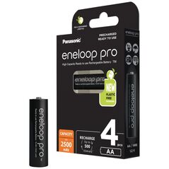 Panasonic Eneloop Pro Επαναφορτιζόμενες Μπαταρίες AA Ni-MH 2500mAh 1.2V 4τμχ (8212845) (PAN8212845) έως 12 άτοκες Δόσεις
