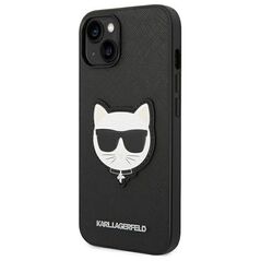 Karl Lagerfeld case for iPhone 14 Pro Max 6,7&quot; KLHCP14XSAPCHK black PU Saffiano case with Choupette Head Patch 3666339076986