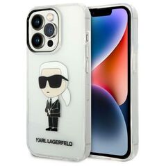 Karl Lagerfeld case for iPhone 14 Pro Max 6,7&quot; KLHCP14XHNIKTCT transparent hardcase Ikonik Karl Lagerfeld 3666339087111